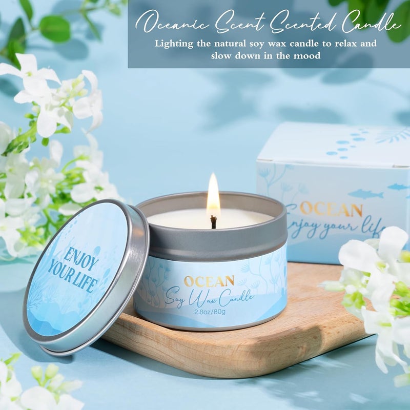 GiftPeak Birthday Gifts for Women, Relaxing Spa Gift Baskets for Women, Ocean Scented Self Care Gifts, Mothers Day Bath and Body Inspirational Gift Set for Mom Her Wife Best Friends Sister Girlfriend Coworker - Image 4